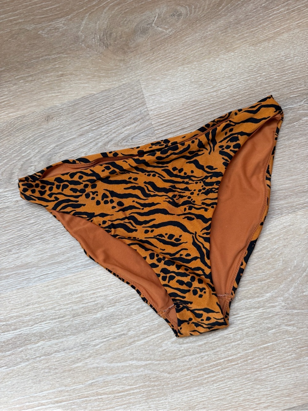 H&M Orange & Black Animal-Print Bikini Bottoms